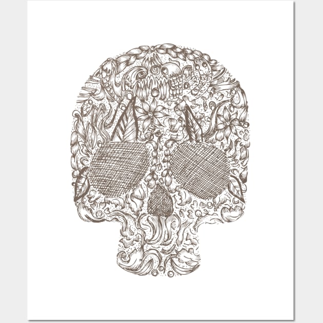 Ornament Skull Wall Art by Digster